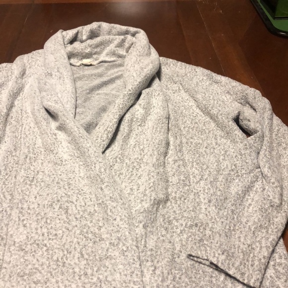 SILENCE & NOISE by ANTHROPOLGIE long length grey open front cardigan L25 - Picture 5 of 10